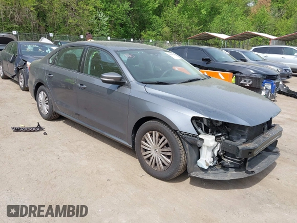 2014 Volkswagen Passat S with VIN 1VWAP7A30EC016476, listed as a IAAI auction lot 42066520 with 176,326 mi miles and . Bid and sale history available at DreamBid. Image 1.