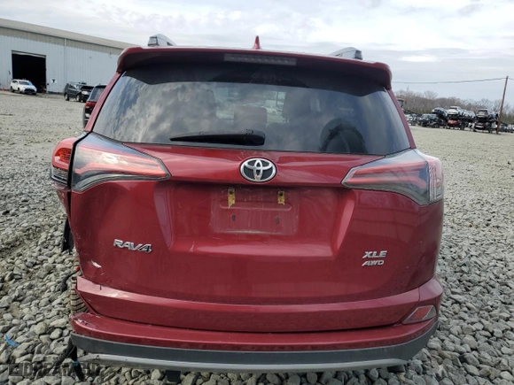2018 Toyota RAV4 XLE with VIN 2T3RFREV3JW781611, listed as a Copart auction lot 50925765 with 130,424 mi miles and Salvage Title. Bid and sale history available at carsss.com. Image 6.