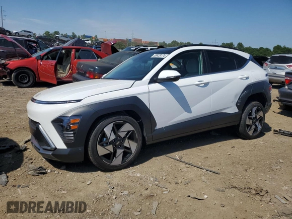 2024 Hyundai Kona Limited with VIN KM8HECA38RU123397, listed as a Copart auction lot 58835174 with 1,225 mi miles and Salvage Title. Bid and sale history available at DreamBid. Image 1.