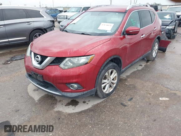 2015 Nissan Rogue SV with VIN 5N1AT2ML2FC813922, listed as a IAAI auction lot 42070058 with 177,592 mi miles and . Bid and sale history available at carsss.com. Image 2.