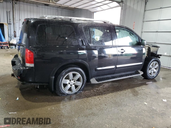 2011 Nissan Armada Platinum z VIN 5N1AA0NC8BN618558, wystawiony jako Copart lot #46445345 z przebiegiem 109 365 mil mil oraz Szkoda całkowita • Salvage title. Historia ofert i sprzedaży dostępna na DreamBid. Obrazek 3.