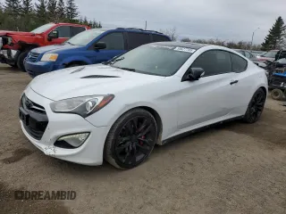 2015 Hyundai Genesis Coupe R-Spec with VIN KMHHU6KJ1FU127143, listed as a Copart auction lot 55627705 with 215,863 mi miles and Clean title. Bid and sale history available at DreamBid. Image 1.
