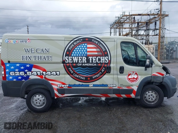 2016 Ram ProMaster Cargo with VIN 3C6TRVAG9GE131982, listed as a IAAI auction lot 41803819 with 170,567 mi miles and . Bid and sale history available at DreamBid. Image 14.