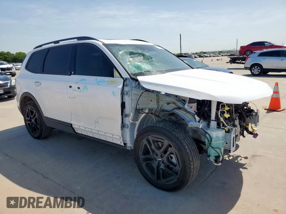 2024 Kia Telluride EX with VIN 5XYP3DGC8RG476579, listed as a Copart auction lot 64183345 with 22,523 mi miles and Salvage title. Bid and sale history available at DreamBid. Image 4.