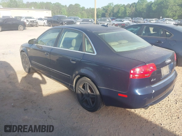 2006 Audi A4 2.0T with VIN WAUDF78E56A236913, listed as a IAAI auction lot 42074799 with 191,280 mi miles. Bid and sale history available at carsss.com. Image 3.