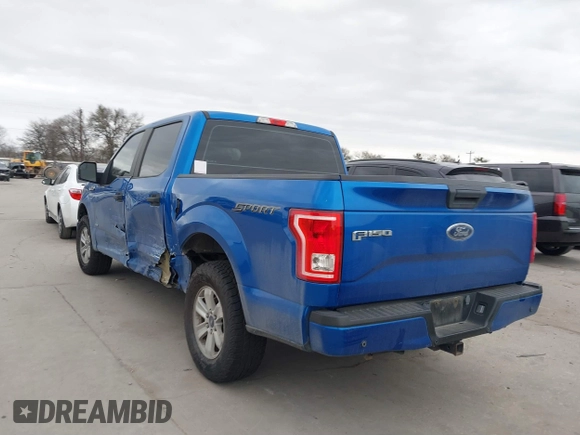 2015 Ford F-150 XL with VIN 1FTEW1CP2FKF15498, listed as a IAAI auction lot 41654196 with 103,200 mi miles. Bid and sale history available at carsss.com. Image 3.