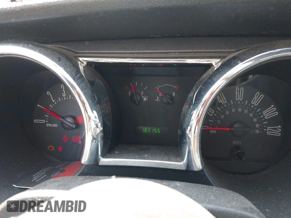 2007 Ford Mustang Deluxe with VIN 1ZVFT80N875226941, listed as a IAAI auction lot 42054190 with 183,155 mi miles. Bid and sale history available at carsss.com. Image 7.