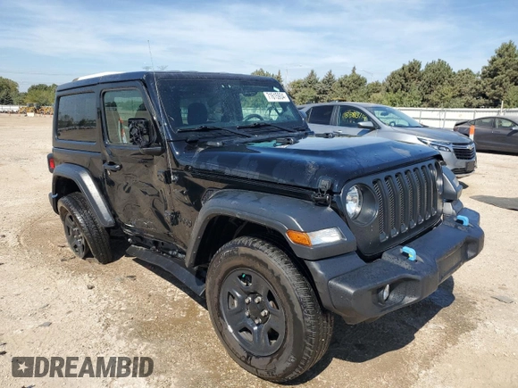 2023 Jeep Wrangler Sport with VIN 1C4HJXAG3PW618988, listed as a Copart auction lot 71615934 with 34,342 mi miles and Salvage title. Bid and sale history available at DreamBid. Image 4.