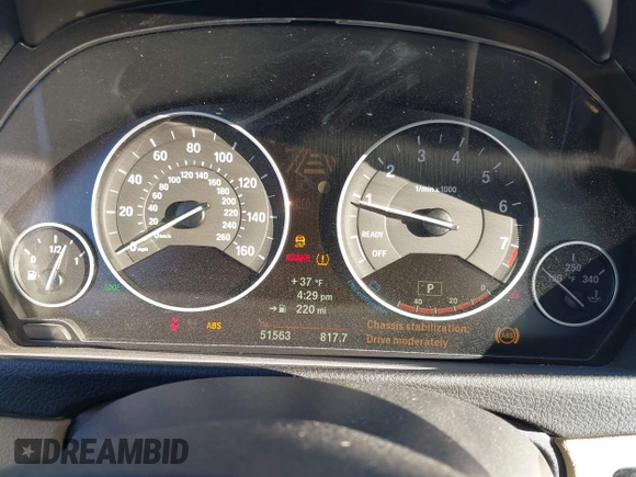 2014 BMW 3 Series 328i xDrive with VIN WBA3B5G58ENS08415, listed as a IAAI auction lot 41642668 with 51,563 mi miles and . Bid and sale history available at DreamBid. Image 7.