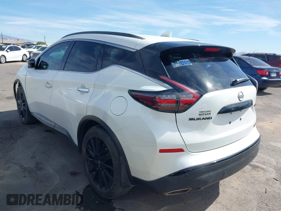 2023 Nissan Murano SV z VIN 5N1AZ2BS4PC114673, wystawiony jako IAAI lot #41566274 z przebiegiem 38 793 mil mil oraz . Historia ofert i sprzedaży dostępna na DreamBid. Obrazek 3.