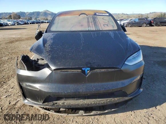2022 Tesla Model X with VIN 7SAXCAE54NF359461, listed as a Copart auction lot 46868045 with 0 mi miles and Salvage Title. Bid and sale history available at carsss.com. Image 5.