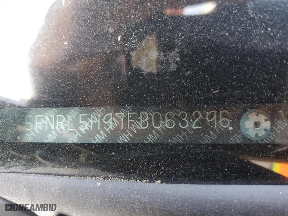 2015 Honda Odyssey Touring Elite with VIN 5FNRL5H97FB063296, listed as a Copart auction lot 52128685 with 120,416 mi miles and Salvage Title. Bid and sale history available at carsss.com. Image 13.