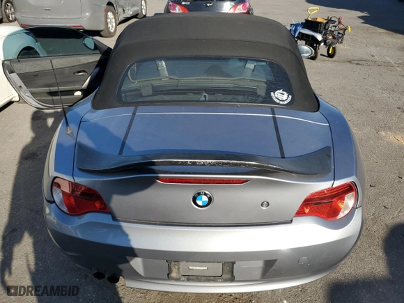 2006 BMW Z4 3.0i with VIN 4USBU33536LW68687, listed as a Copart auction lot 84569814 with 158,312 mi miles and Clean Title. Bid and sale history available at carsss.com. Image 10.