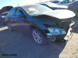 2012 Nissan Maxima 3.5 S with VIN 1N4AA5APXCC856084, listed as a IAAI auction lot 41275895 with 160,589 mi miles. Bid and sale history available at carsss.com. Image 1.