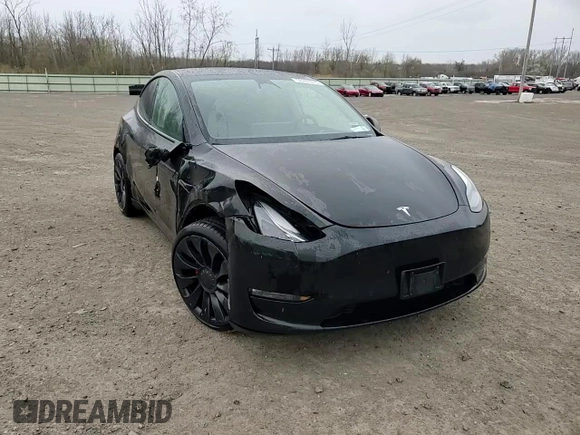 2022 Tesla Model Y Performance with VIN 7SAYGDEF3NF453267, listed as a Copart auction lot 53787615 with 82,452 mi miles and Salvage Title. Bid and sale history available at DreamBid. Image 15.