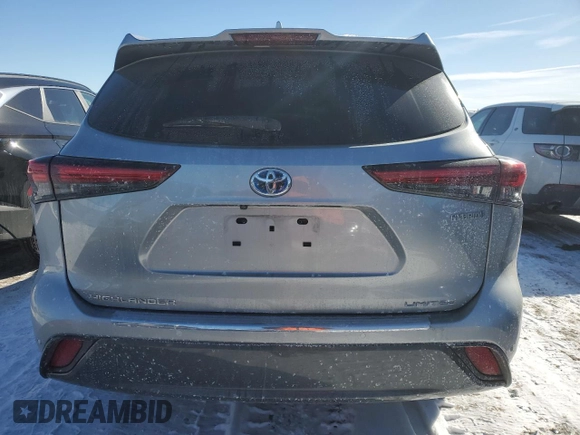2023 Toyota Highlander Hybrid Limited with VIN 5TDXBRCH2PS133610, listed as a Copart auction lot 45696215 with 56,166 mi miles and Salvage title. Bid and sale history available at DreamBid. Image 6.