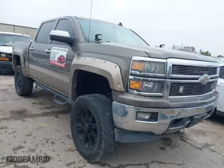 2014 Chevrolet Silverado 1500 LTZ with VIN 3GCUKSEC6EG302907, listed as a IAAI auction lot 41437499 with 122,332 mi miles. Bid and sale history available at carsss.com. Image 1.