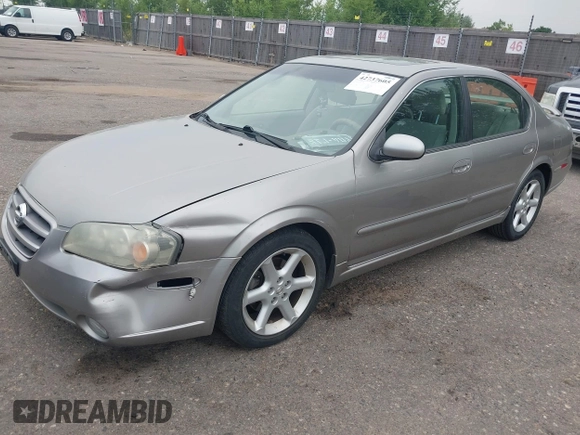 2003 Nissan Maxima SE with VIN JN1DA31DX3T521797, listed as a IAAI auction lot 42737605 with 150,045 mi miles and . Bid and sale history available at DreamBid. Image 2.