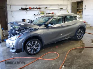 2019 Infiniti QX30 Luxe with VIN SJKCH5CR0KA008414, listed as a Copart auction lot 46095695 with 56,347 mi miles and Salvage title. Bid and sale history available at DreamBid. Image 1.