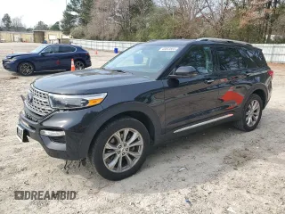 2021 Ford Explorer Limited with VIN 1FMSK8FH9MGB36120, listed as a Copart auction lot 48853855 with 91,465 mi miles and Salvage Title. Bid and sale history available at carsss.com. Image 1.
