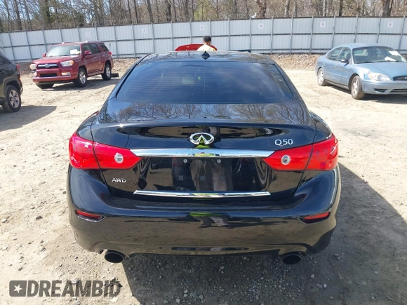 2016 Infiniti Q50 3.0t Premium with VIN JN1EV7AR4GM345731, listed as a IAAI auction lot 41836075 with 88,682 mi miles. Bid and sale history available at carsss.com. Image 16.