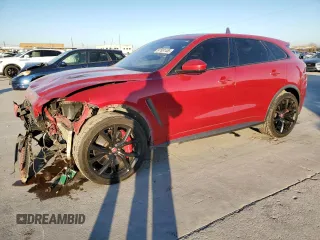 2020 Jaguar F-Pace SVR with VIN SADCZ2EE0LA631336, listed as a Copart auction lot 41931455 with 63,461 mi miles and Salvage Title. Bid and sale history available at DreamBid. Image 1.