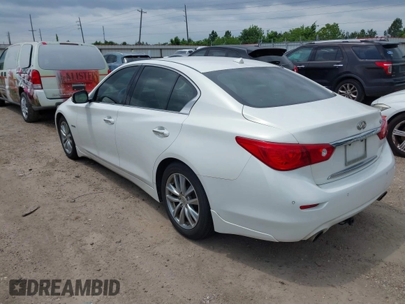 2014 Infiniti Q50 Hybrid Sport with VIN JN1AV7AP7EM690553, listed as a IAAI auction lot 42196341 with 221,709 mi miles and . Bid and sale history available at DreamBid. Image 3.