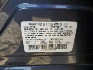 2011 Infiniti G25 x with VIN JN1DV6AR8BM654374, listed as a Copart auction lot 75913834 with Not provided miles and Salvage title. Bid and sale history available at DreamBid. Image 12.