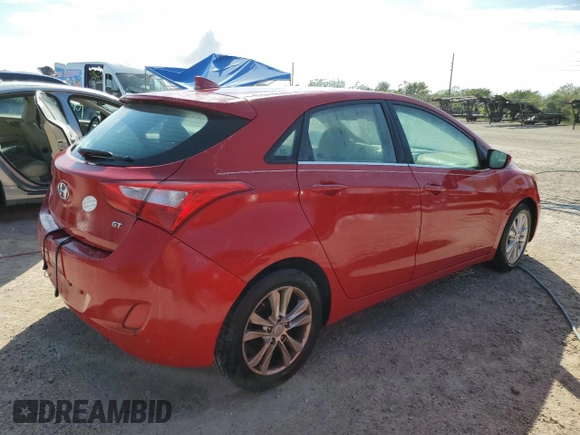 2013 Hyundai Elantra GT with VIN KMHD35LE8DU033447, listed as a Copart auction lot 74469134 with 0 mi miles and Salvage Title. Bid and sale history available at carsss.com. Image 3.