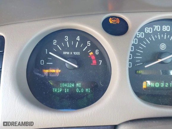 2003 Buick LeSabre Limited with VIN 1G4HR54K93U270418, listed as a IAAI auction lot 40979117 with 184324 miles. Bid and sale history available at carsss.com. Image 7.
