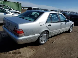 1999 Mercedes-Benz S-Class with VIN WDBGA43G8XA409278, listed as a Copart auction lot 50004695 with 113,570 mi miles and Clean Title. Bid and sale history available at carsss.com. Image 3.