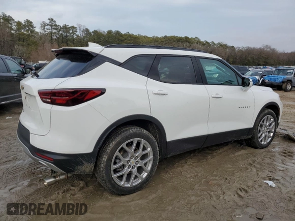 2023 Chevrolet Blazer LT с VIN 3GNKBJRS4PS111853, выставлен на аукционе Copart как лот 44894015 с пробегом 25 129 миль миль и Списание • Salvage title. История ставок и продаж доступна на DreamBid. Изображение 3.