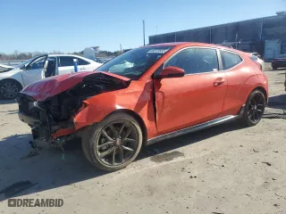 2019 Hyundai Veloster Turbo R-Spec with VIN KMHTH6AB9KU015340, listed as a Copart auction lot 44573655 with 73,076 mi miles and Salvage Title. Bid and sale history available at carsss.com. Image 1.