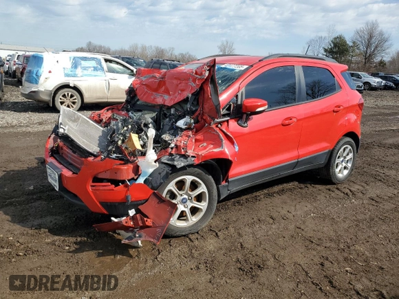 2020 Ford EcoSport SE z VIN MAJ3S2GE6LC320808, wystawiony jako Copart lot #48477205 z przebiegiem Nie podano mil oraz Tytuł czysty. Historia ofert i sprzedaży dostępna na DreamBid. Obrazek 1.
