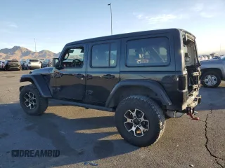2021 Jeep Wrangler Unlimited Rubicon with VIN 1C4HJXFN4MW517400, listed as a Copart auction lot 44439525 with 31,874 mi miles and Salvage Title. Bid and sale history available at DreamBid. Image 2.
