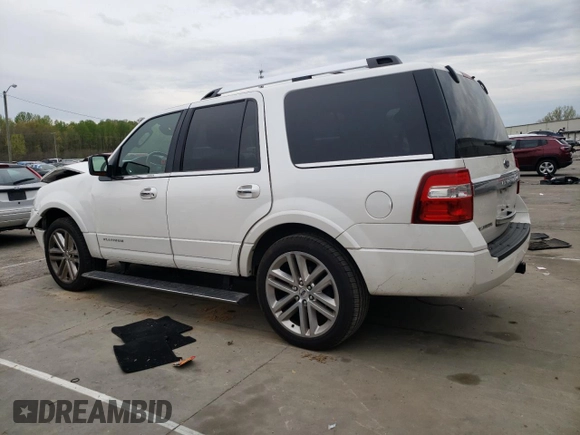 2017 Ford Expedition Platinum with VIN 1FMJU1MT9HEA80055, listed as a Copart auction lot 53562945 with 117,782 mi miles and Salvage title. Bid and sale history available at DreamBid. Image 2.