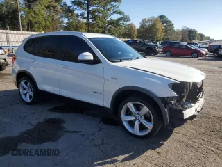 2017 BMW X3 sDrive28i with VIN 5UXWZ7C39H0V92670, listed as a Copart auction lot 86140754 with 107,846 mi miles and Salvage Title. Bid and sale history available at carsss.com. Image 4.
