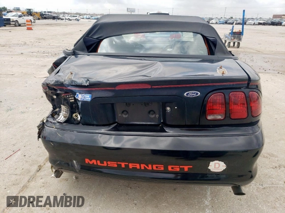 1998 Ford Mustang GT with VIN 1FAFP45X2WF272659, listed as a Copart auction lot 54121775 with 83,338 mi miles and Salvage title. Bid and sale history available at DreamBid. Image 6.