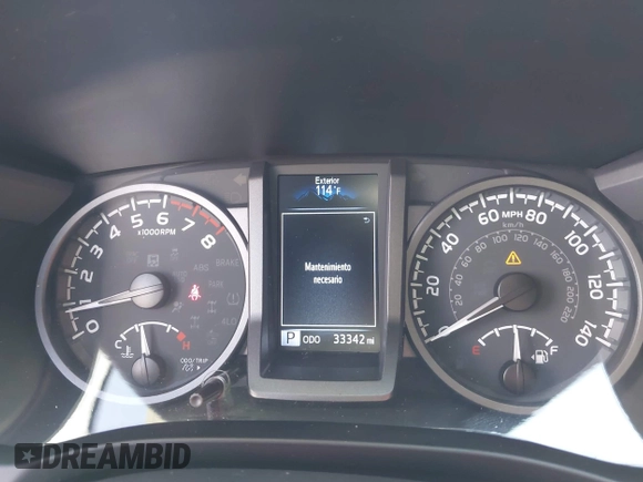 2022 Toyota Tacoma SR with VIN 3TMCZ5AN0NM507320, listed as a IAAI auction lot 42220296 with 33,342 mi miles and . Bid and sale history available at DreamBid. Image 7.