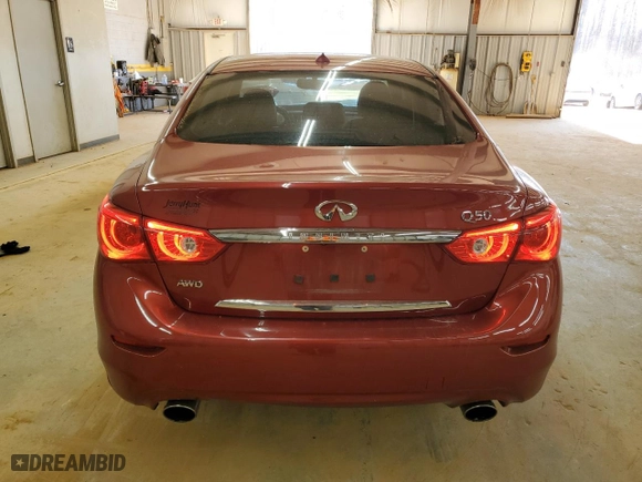 2016 Infiniti Q50 3.0t Premium with VIN JN1EV7AR0GM342616, listed as a Copart auction lot 46418185 with 83,413 mi miles and Salvage Title. Bid and sale history available at carsss.com. Image 6.
