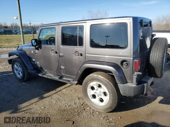 2014 Jeep Wrangler Unlimited Sahara with VIN 1C4HJWEG4EL283100, listed as a Copart auction lot 48350035 with 108,635 mi miles and Non repairable. Bid and sale history available at DreamBid. Image 2.