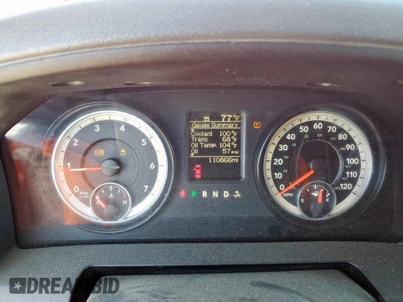 2015 Ram 1500 Tradesman with VIN 1C6RR7KT4FS689638, listed as a Copart auction lot 48629025 with 110,866 mi miles and Salvage title. Bid and sale history available at DreamBid. Image 9.