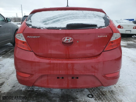 2013 Hyundai Accent GL with VIN KMHCT5AEXDU131393, listed as a Copart auction lot 45369305 with 65,798 mi miles and Clean Title. Bid and sale history available at carsss.com. Image 6.