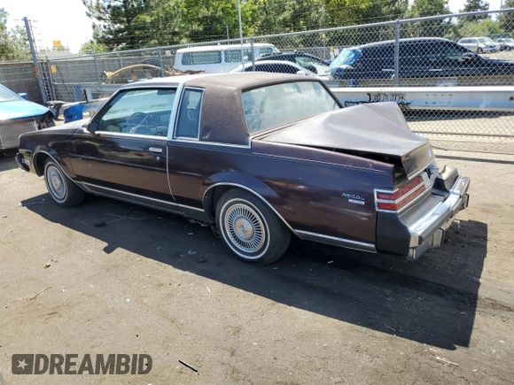 1985 Buick Regal with VIN 1G4GM47A0FP207203, listed as a Copart auction lot 68537724 with 85,964 mi miles and Clean Title. Bid and sale history available at DreamBid. Image 2.