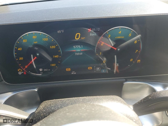 2020 Mercedes-Benz GLB with VIN WDC4M4HB1LW004797, listed as a Copart auction lot 43602195 with 76,949 mi miles and Salvage Title. Bid and sale history available at carsss.com. Image 9.