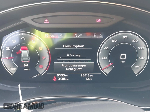 2023 Audi Q8 Premium Plus с VIN WA1EVBF14PD035947, выставлен на аукционе IAAI как лот 41506954 с пробегом 9 153 миль миль и . История ставок и продаж доступна на DreamBid. Изображение 15.
