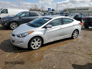 2012 Hyundai Elantra Limited with VIN KMHDH4AE0CU261696, listed as a Copart auction lot 49603605 with 95,936 mi miles and Salvage Title. Bid and sale history available at carsss.com. Image 1.