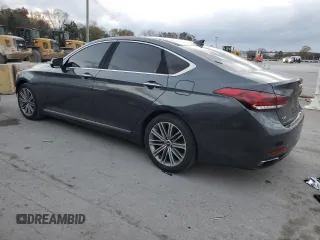 2018 Genesis G80 3.8L with VIN KMHGN4JE3JU242708, listed as a Copart auction lot 79191644 with 89,253 mi miles and Salvage Title. Bid and sale history available at carsss.com. Image 2.
