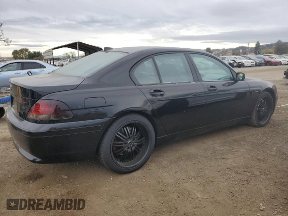 2003 BMW 7 Series 745i with VIN WBAGL63463DP64498, listed as a Copart auction lot 82183384 with 120,003 mi miles and Clean title. Bid and sale history available at DreamBid. Image 3.
