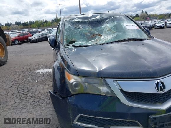 2011 Acura MDX Tech Pkg with VIN 2HNYD2H67BH510866, listed as a IAAI auction lot 42009473 with 1 mi miles. Bid and sale history available at carsss.com. Image 11.